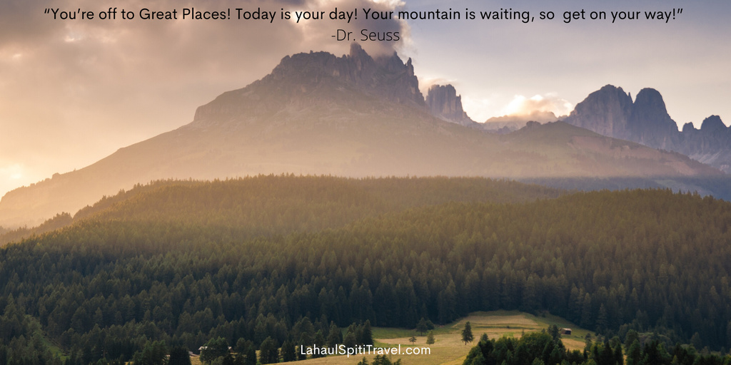 “You’re off to Great Places! Today is your day! Your mountain is waiting, so get on your way!” -Dr. Seuss
